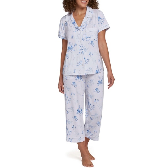 LOFT Notch Ladies Collar Capri Sleep Set - Picture 1 of 5